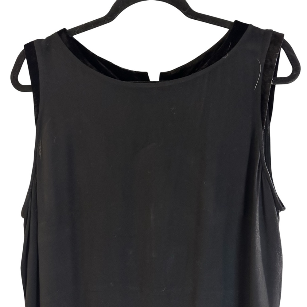 J. Jill black sleeveless beaded dress with velvet accents Size 16 - Picture 4 of 16